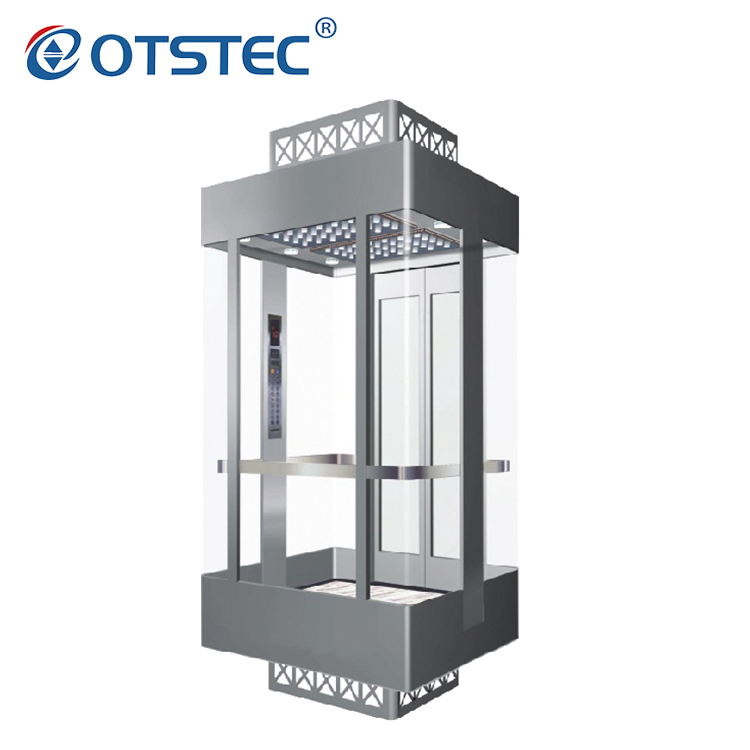 Placa de acero de elevación eléctrica Elevador de vidrio al vacío Elevador panorámico de vidrio