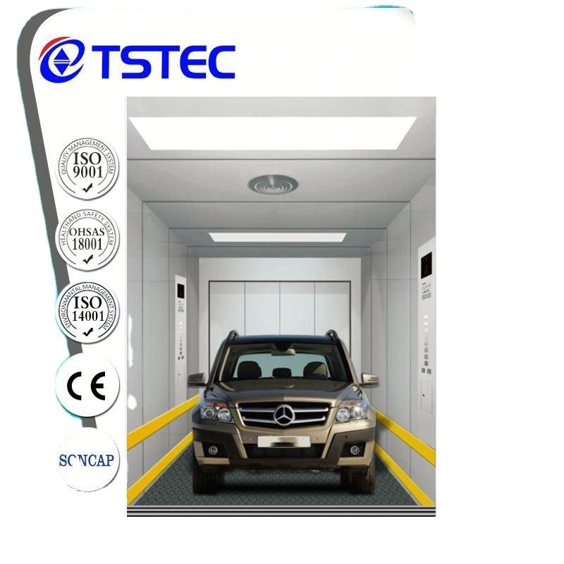 Ascensor de almacén de elevación de coche de placa de piso de capacidad de carga de 4t
