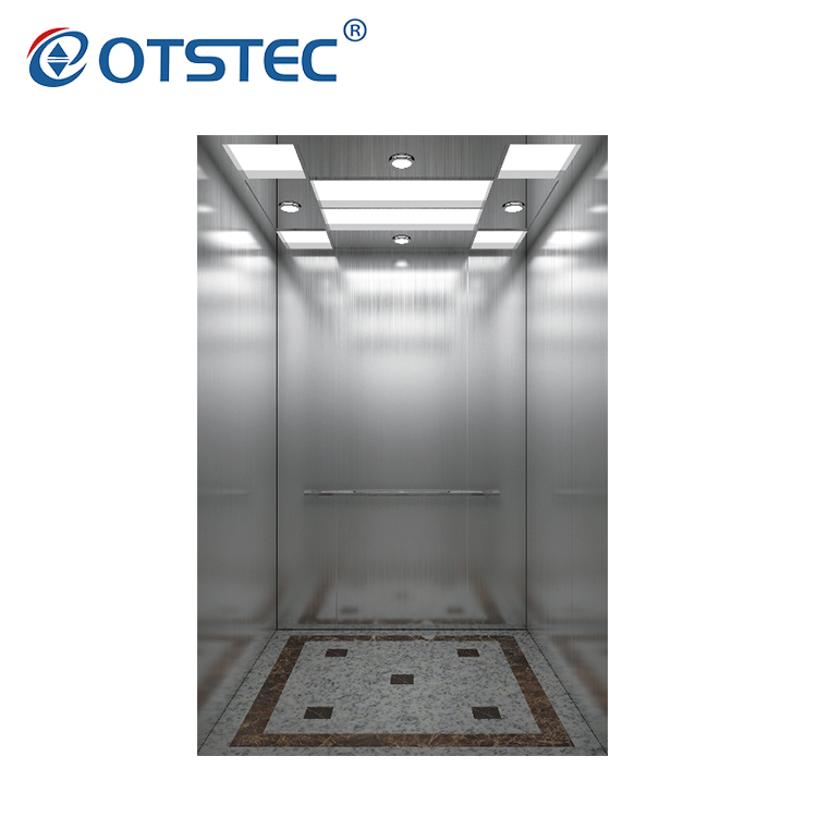 Precio de elevador de pasajeros de diseño grabado con espejo estándar de elevación automática